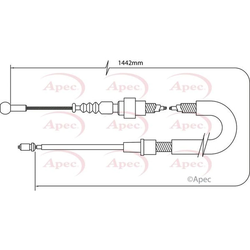 Apec Handbrake Cable Left Rear CAB1040