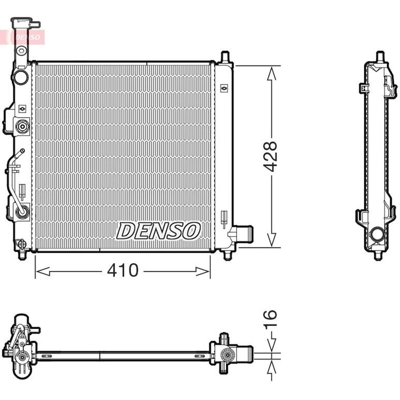 Denso Engine Radiator DRM43015