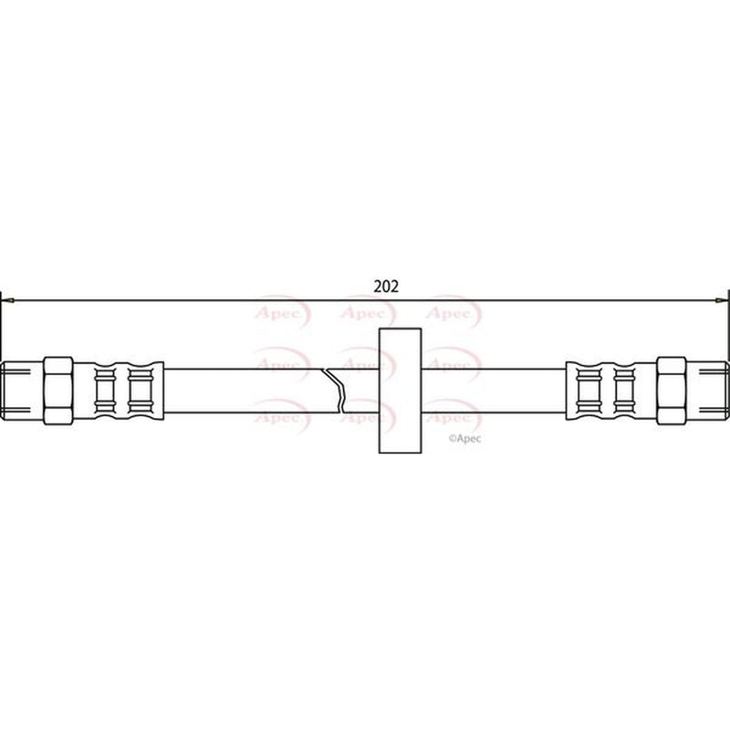 Apec Brake Hydraulic Hose Line Rear HOS3325
