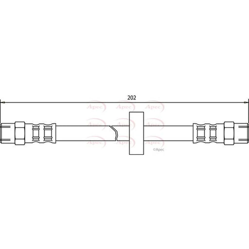 Apec Brake Hydraulic Hose Line Rear HOS3325