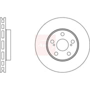 Apec 2 x Vented Front Brake Discs DSK3928
