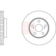 Apec 2 x Vented Front Brake Discs DSK3928