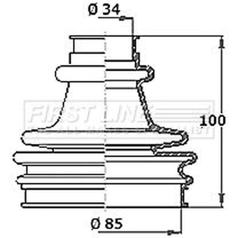 First Line Drive Shaft Bellow Kit Front Left Polychloropre FCB2280R