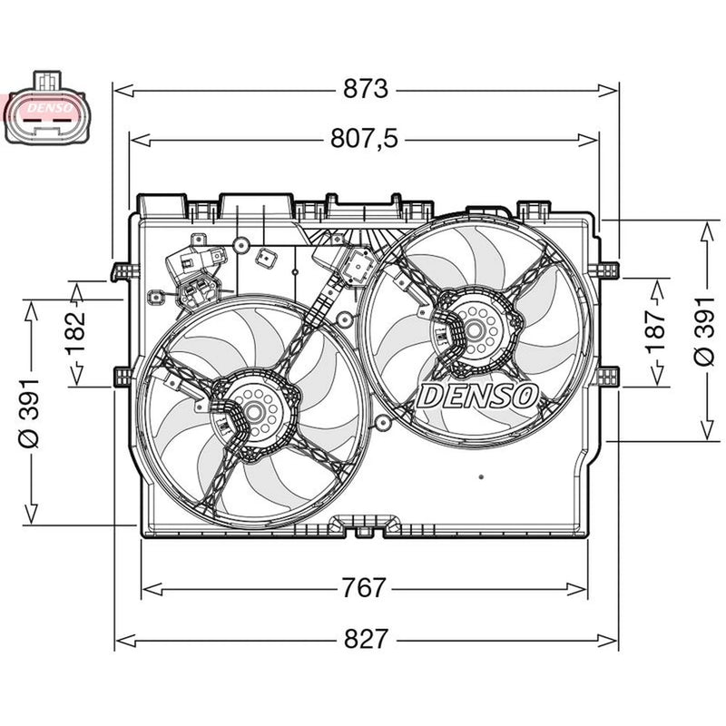 Denso Engine Cooling Fan DER09310