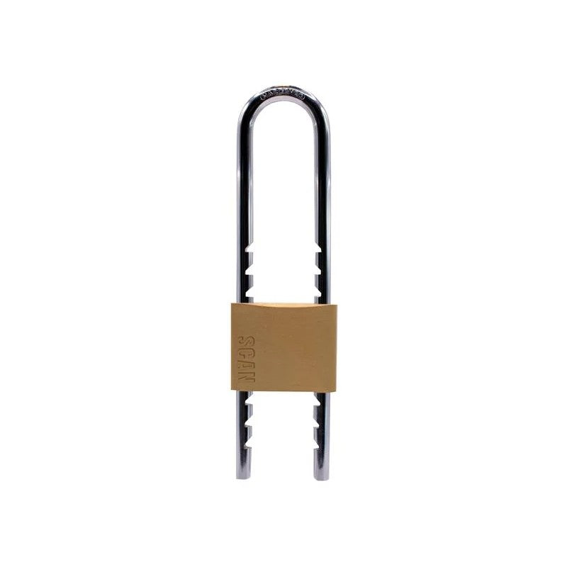 Scan Brass Padlock 50mm Sliding Shackle - ZA115-L50
