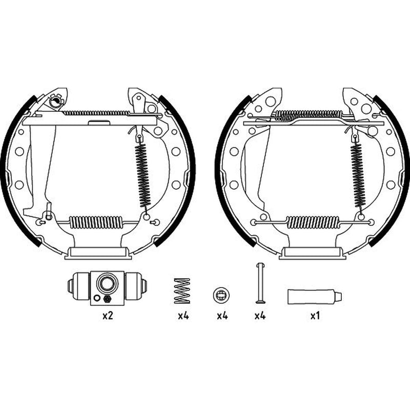 Mintex Brake Shoe Set Axle Kit MSP422