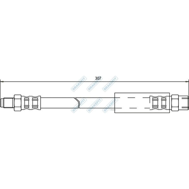 Apec Brake Hydraulic Hose Line Rear BHO4047