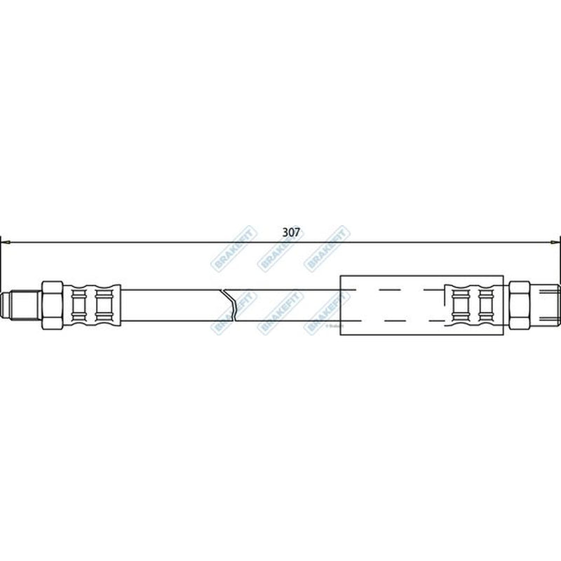 Apec Brake Hydraulic Hose Line Rear BHO4047