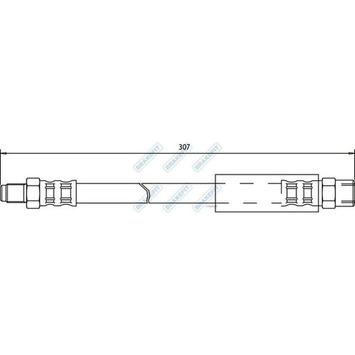 Apec Brake Hydraulic Hose Line Rear BHO4047