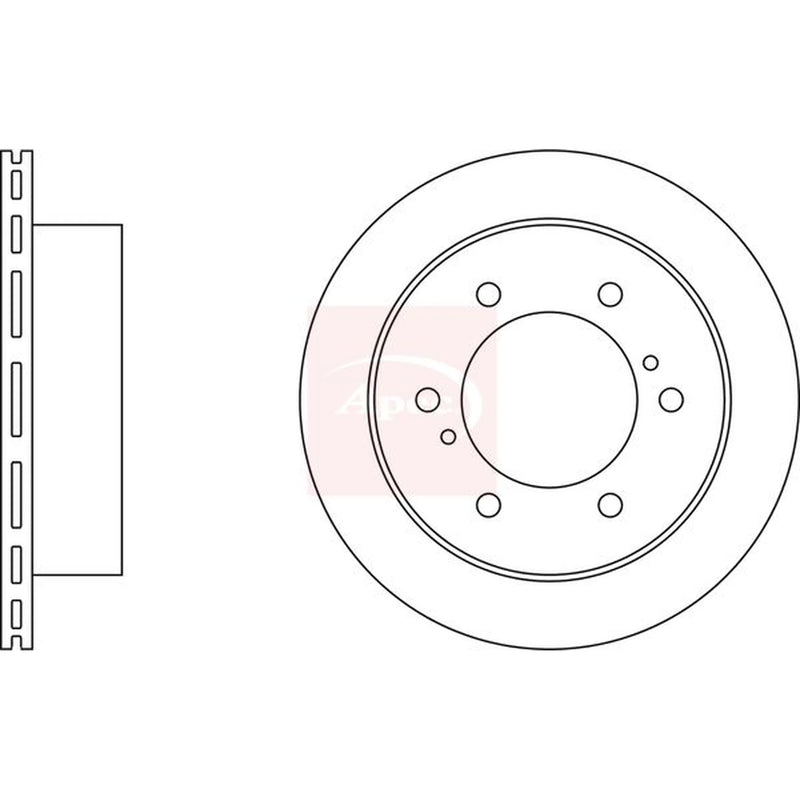 Apec 2 x Vented Rear Brake Discs DSK2331