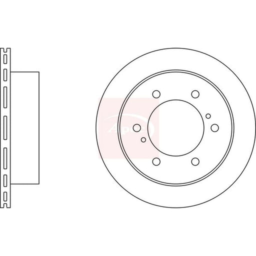 Apec 2 x Vented Rear Brake Discs DSK2331