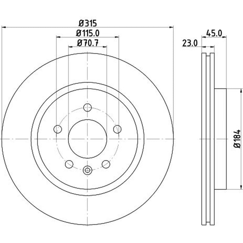 DON 2 x Rear Brake Discs PCD14152