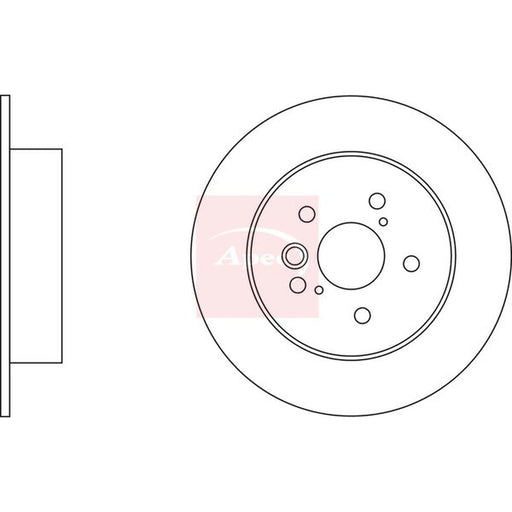 Apec 2 x Solid Rear Brake Discs DSK2327