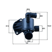 Mahle Thermostat,Coolant TH 57 87