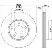 DON 2 x Front Brake Discs PCD12292