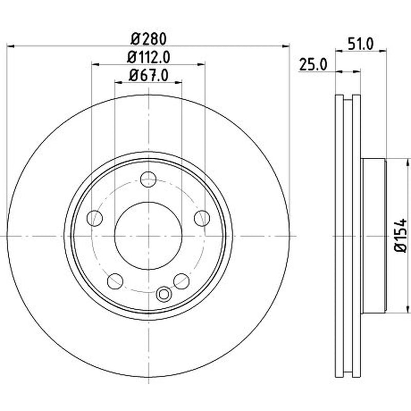 DON 2 x Front Brake Discs PCD12292