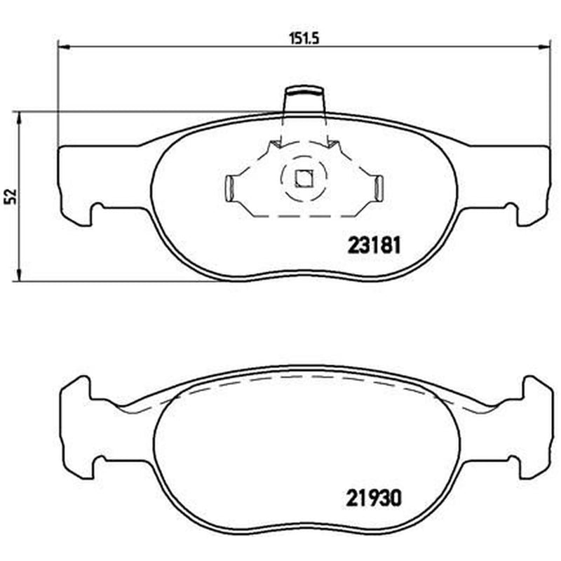 Brembo 4 x Front Brake Pad Set P23125