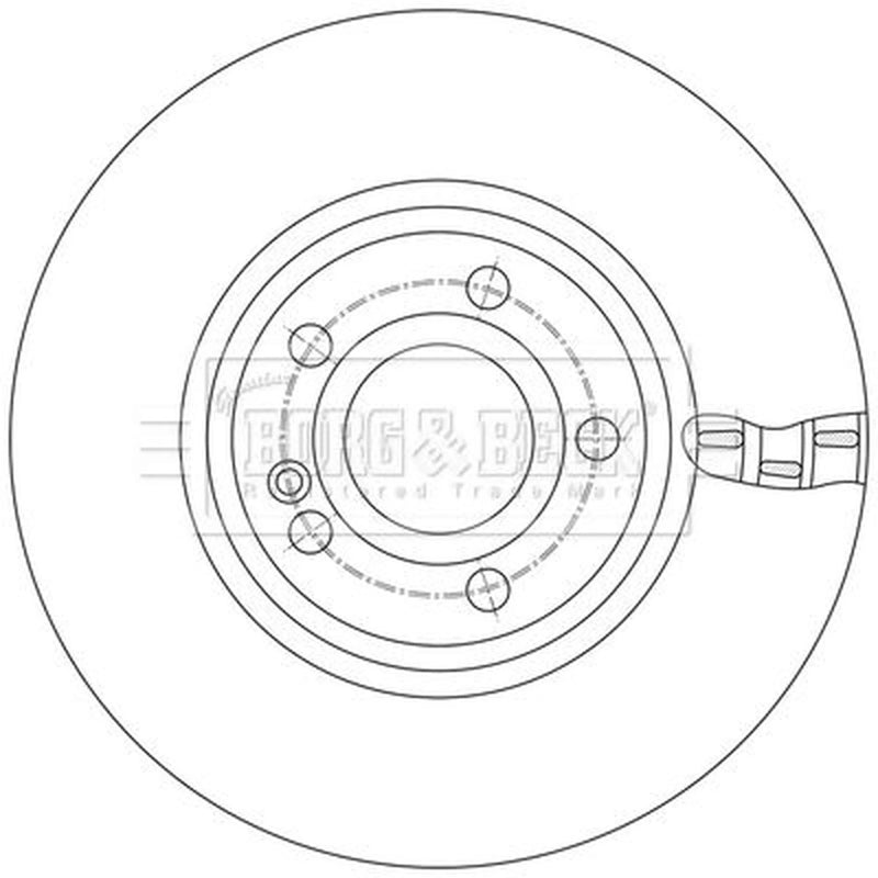Borg & Beck 2 x Vented Front Brake Discs BBD5616