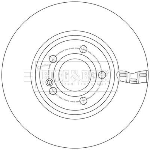 Borg & Beck 2 x Vented Front Brake Discs BBD5616