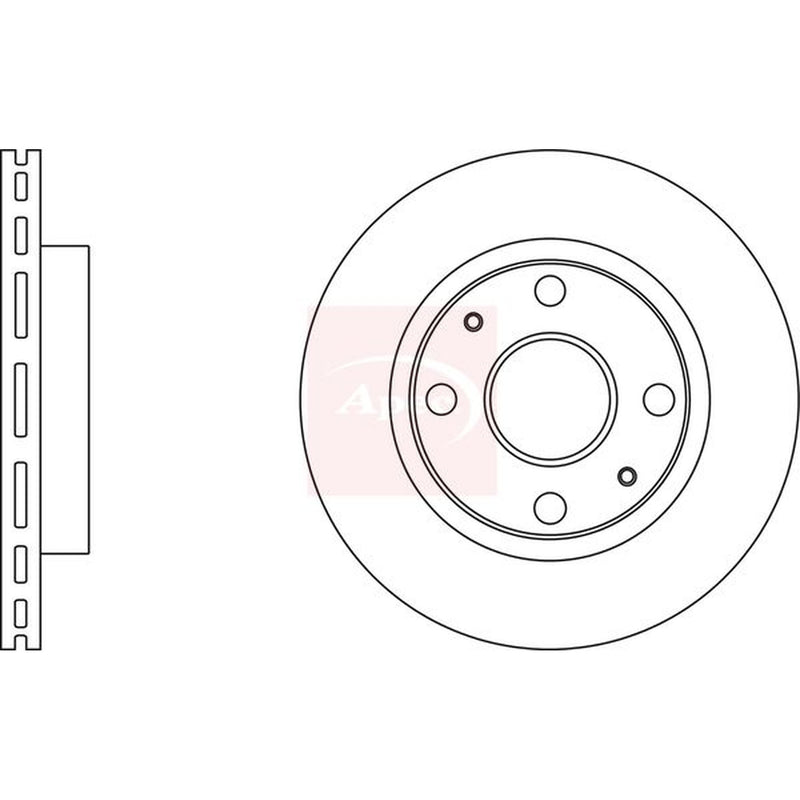 Apec 2 x Vented Front Brake Discs DSK2919