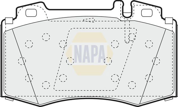 NAPA Front Brake Perforated/Vented Discs & Pads fits MERCEDES-BENZ