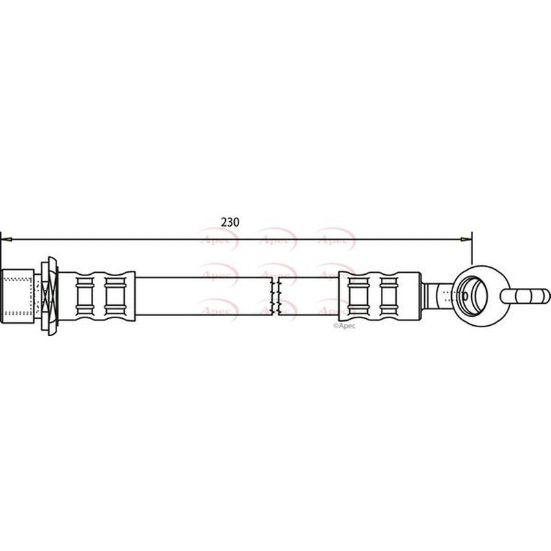 Apec Brake Hydraulic Hose Line Rear HOS3695