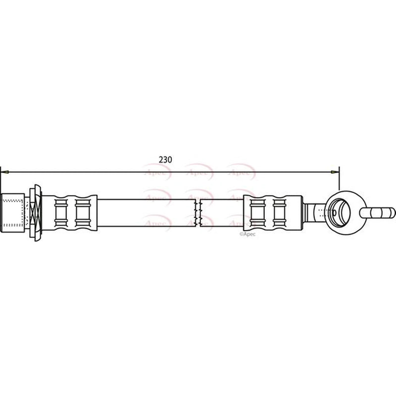 Apec Brake Hydraulic Hose Line Rear HOS3695