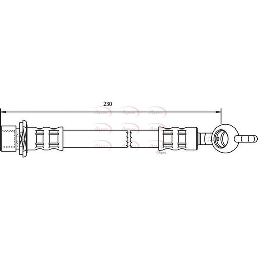 Apec Brake Hydraulic Hose Line Rear HOS3695