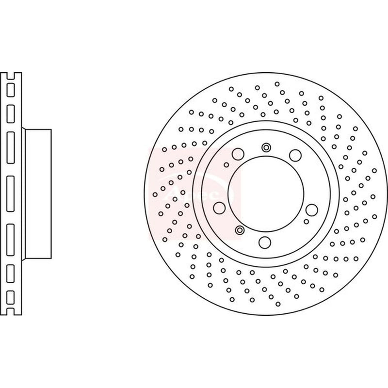 Apec 2 x Perforated/Vented Front Brake Discs DSK2468