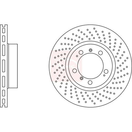 Apec 2 x Perforated/Vented Front Brake Discs DSK2468
