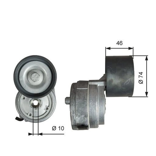 Gates Auxiliary Belt Tensioner T38714