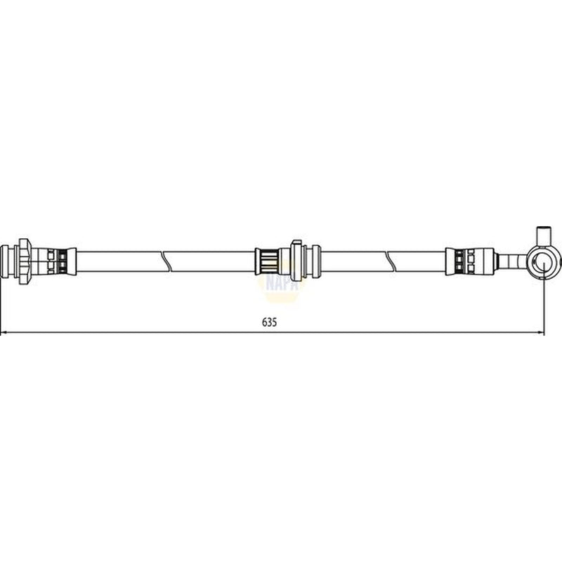 NAPA Brake Hydraulic Hose Line Front Right NBH1224