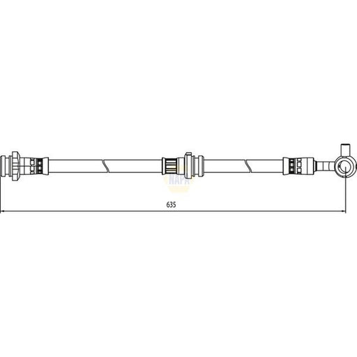 NAPA Brake Hydraulic Hose Line Front Right NBH1224