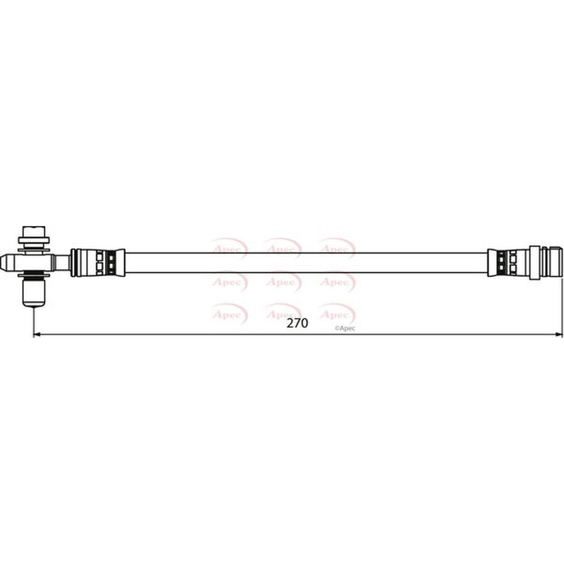 Apec Brake Hydraulic Hose Line Rear HOS3896