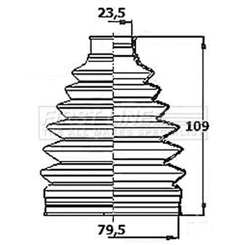 First Line Drive Shaft Bellow Kit Front Left Thermoplast FCB6151