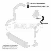Borg & Beck Intercooler Turbo Charge Air Hose BTH1594