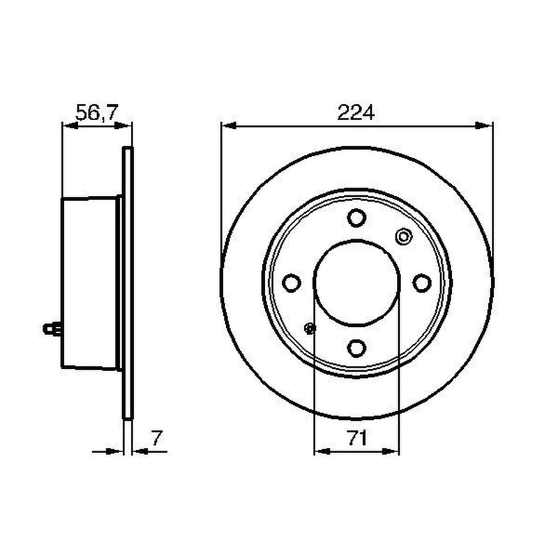 Bosch 2 x Solid Rear Brake Discs 0 986 478 749