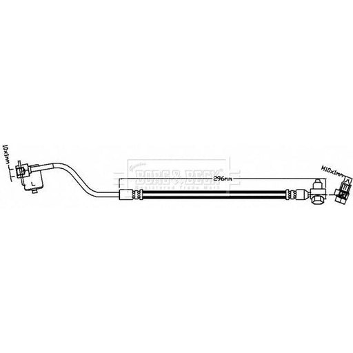 Borg & Beck Brake Hydraulic Hose Line Front Left BBH8631
