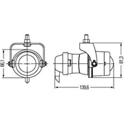 Hella Front Left Fog Light H3 1NL 008 090-001