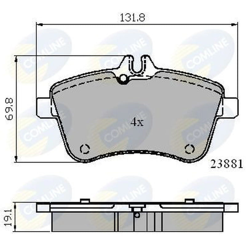 Comline 4 x Front Brake Pad Set CBP01723