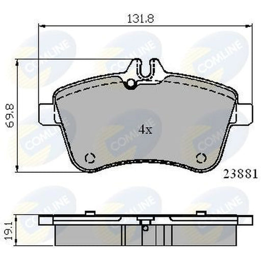 Comline 4 x Front Brake Pad Set CBP01723