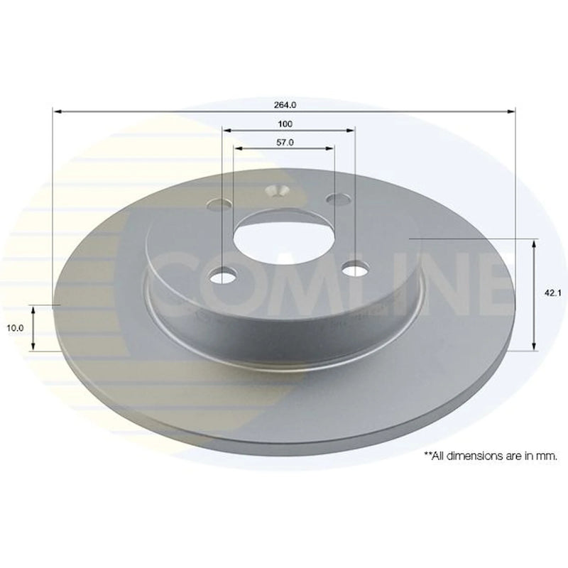 Comline 2 x Rear Brake Discs ADC1133