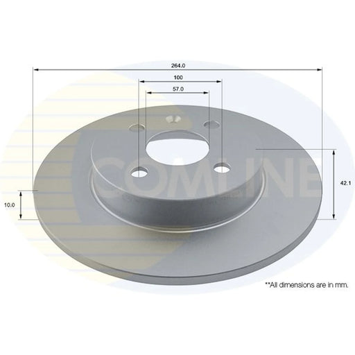 Comline 2 x Rear Brake Discs ADC1133