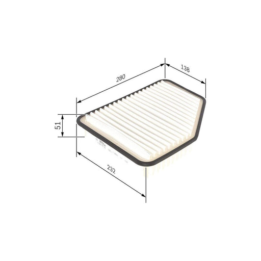 Genuine Bosch Car Air Filter S0162 Fits Lexus Gs 300 Vvti - 3.0 - 05-11 F0264001 Bosch  - Town Parts