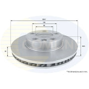 Comline 2 x Front Brake Discs ADC1458V