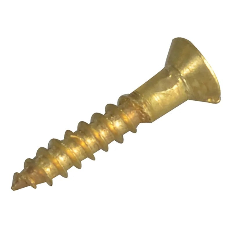 ForgeFix Wood Screw Slotted Raised Head Solid Brass 5/8in x 4 ForgePack 40