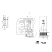 Febi Ball Joint Front Right 178259