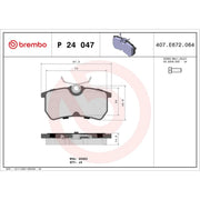 Brembo 4 x Rear Brake Pad Set P24047