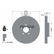 Textar 2 x Internally Vented Brake Discs 92229303