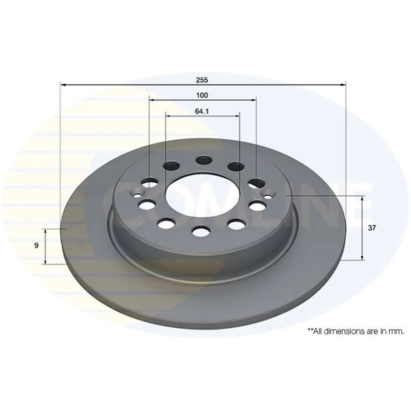 Comline 2 x Solid Rear Brake Discs ADC5271